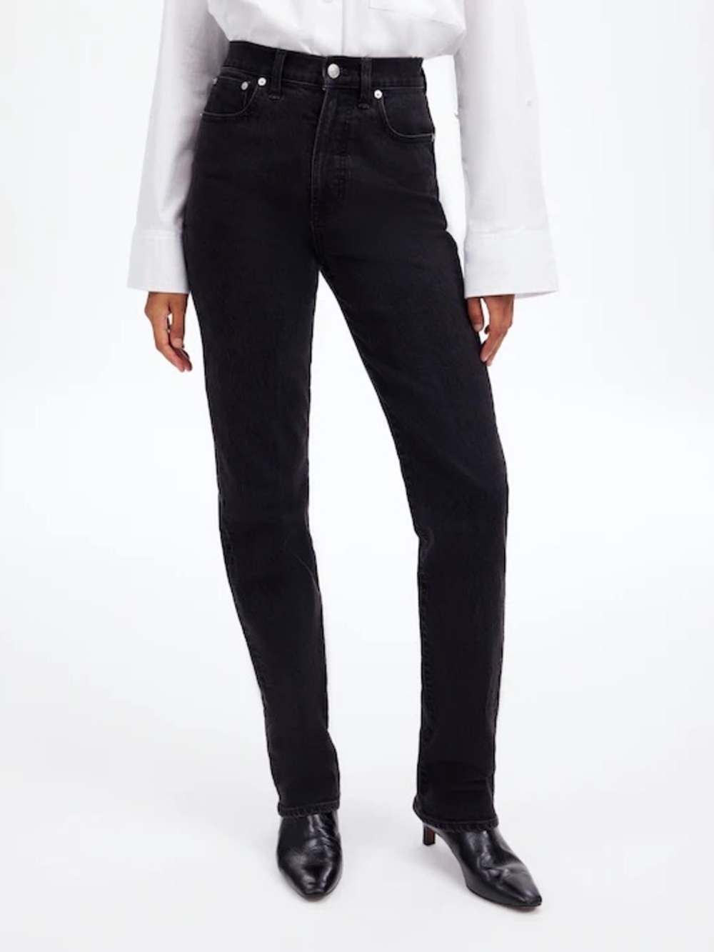 MADEWELL Black Curvy 90’s Straight 
Size  28 Tall